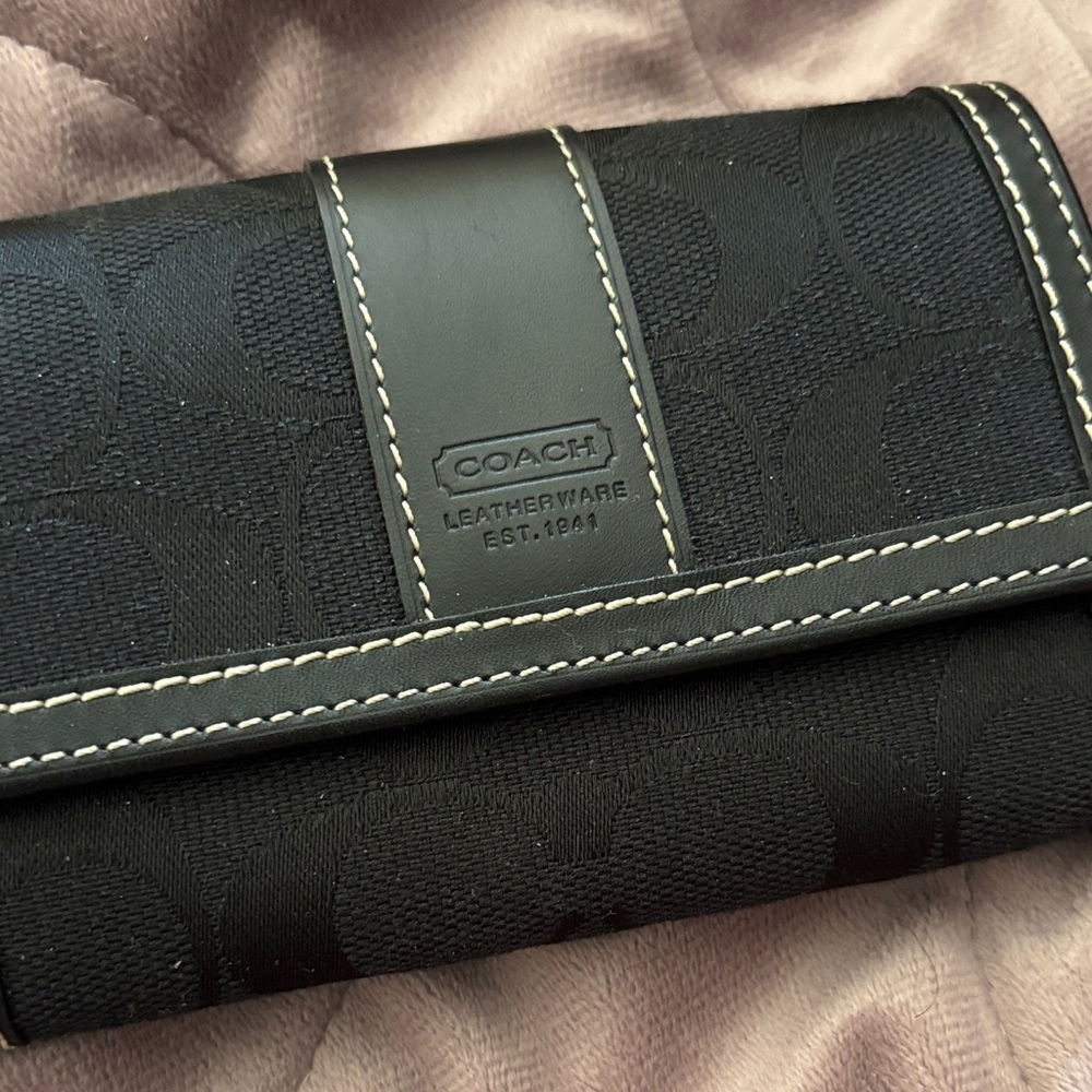 Coach Black Signature Leatherware Wallet
